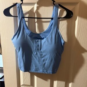 Lululemon Align Ribbed Henley Tank in Aero Blue